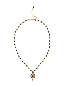 Dolce & Gabbana collier à pendentif en or jaune 18ct orné de saphir noir et de jade