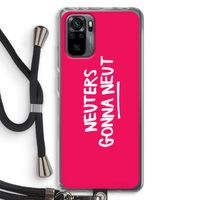 Neuters (roze): Xiaomi Redmi Note 10 Pro Transparant Hoesje met koord