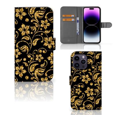 iPhone 15 Pro Max Hoesje Gouden Bloemen iPhone 15 Pro Max Hoesje Gouden Bloemen