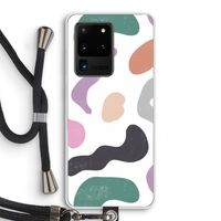 Memphis Shapes: Samsung Galaxy S20 Ultra Transparant Hoesje met koord