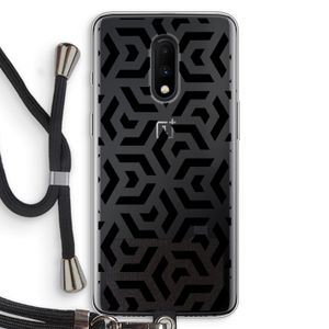Crazy pattern: OnePlus 7 Transparant Hoesje met koord