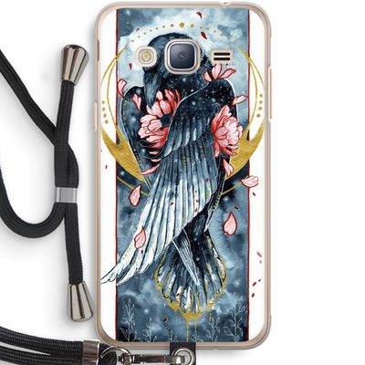 Golden Raven: Samsung Galaxy J3 (2016) Transparant Hoesje met koord