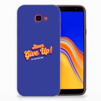 Samsung Galaxy J4 Plus (2018) | Siliconen hoesje | met naam Never Give Up
