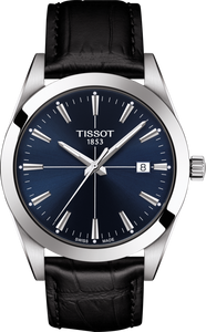 Horlogeband Tissot T1274101604101A / T610045398 Leder Zwart 21mm