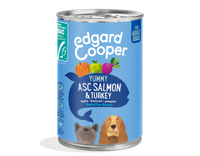 Edgard & Cooper Zalm en Kalkoen hond natvoer blik 400 gram