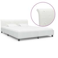 Bedframe kunstleer wit 180x200 cm