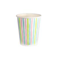 Duni Papieren Bekers Stripes 24cl 10st Duni Papieren Bekers Stripes 24cl 10st