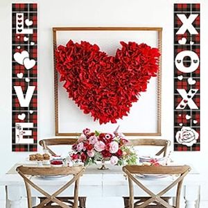 Valentijnsdag deur coupletten deurdecoratie veranda banner hartbord hangende decoraties banner voor vakantieparade binnen buiten decoraties miniinthebox