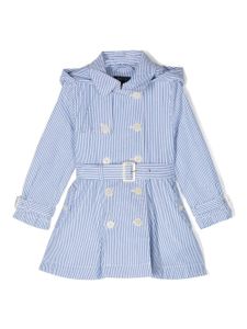 POLO RALPH LAUREN KIDS trench à taille ceinturée - Bleu