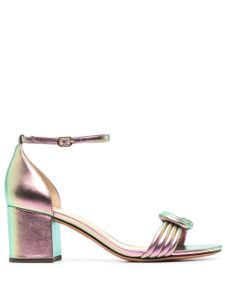 Alexandre Birman sandales à effet métallisé 65 mm - Vert