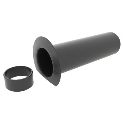 WICOR EPDM Hemelwaterafvoer met Onderuitloop Ø75x270mm Afgeschuind Zwart (Incl. Knelring)