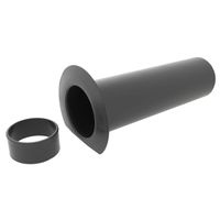 WICOR EPDM Hemelwaterafvoer met Onderuitloop Ø75x270mm Afgeschuind Zwart (Incl. Knelring)