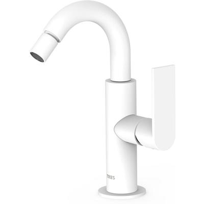 Bidetkraan Tres Loft | Opbouw | Mengkraan | 1-hendel | Rond | Wit mat