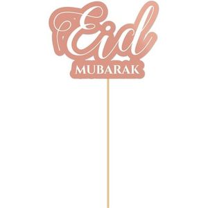 Eid Mubarak Cake topper Rosé Goud (15cm)