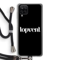 Topvent Zwart: Samsung Galaxy A12 Transparant Hoesje met koord