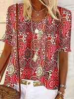 Boho Short Sleeve Top - thumbnail