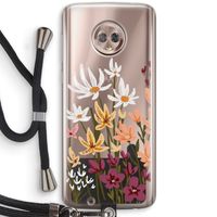 Painted wildflowers: Motorola Moto G6 Transparant Hoesje met koord