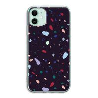 Dark Rounded Terrazzo: iPhone 11 Transparant Hoesje