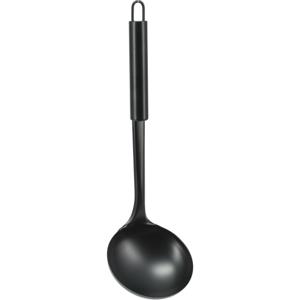 Kook/keuken gerei - soeplepel - zwart - RVS - 30 cm