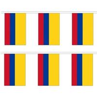 Vlaggenlijn vlaggetjes Colombia - 2x - buiten/binnen - polyester - 300 cm