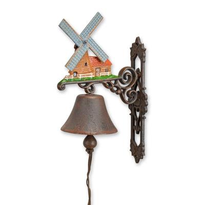 A PAIR OF CAST IRON DUTCH MILL BELLS