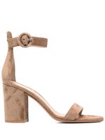 Gianvito Rossi sandales Versilia 85 mm à talon épais - Marron