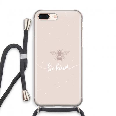 Be(e) kind: iPhone 8 Plus Transparant Hoesje met koord