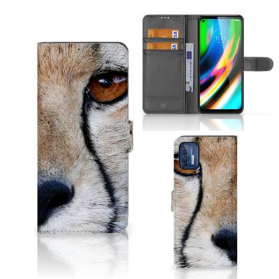 Motorola Moto G9 Plus | Telefoonhoesje | Met pasjeshouder | Cheetah