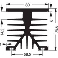 Fischer Elektronik 10022692 SK 89 100 KL-SSR2 Koellichaam 1 K/W (l x b x h) 100 x 75 x 87 mm - thumbnail