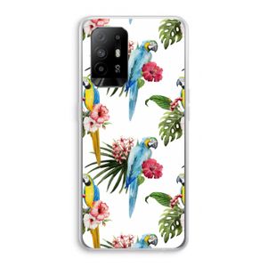 Kleurrijke papegaaien: Oppo A94 5G Transparant Hoesje