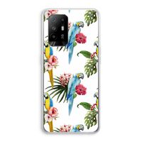 Kleurrijke papegaaien: Oppo A94 5G Transparant Hoesje