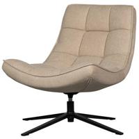 WOOOD Maudi Draaifauteuil - Polyester - Naturel - 84x74x86