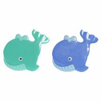 Badkleed DKD Home Decor 11,5 x 1 x 10 cm Blauw Turkoois Kinderen PVC 10 cm (2 Stuks)