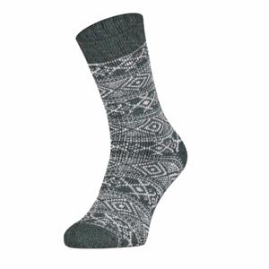 Dikke wollen sokken met noors patroon