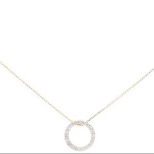 Glow 202.0676.45 Ketting Cirkel geelgoud-zirconia wit 42,5-45 cm