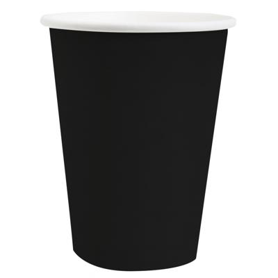 Santex feest/verjaardag bekertjes - 10x stuks - karton - zwart - 270 ml