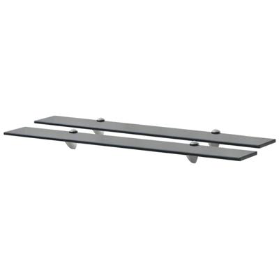 Schappen zwevend 2 st 80x10 cm 8 mm glas
