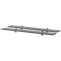 Schappen zwevend 2 st 80x10 cm 8 mm glas