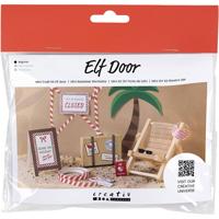 Creativ Company Mini hobbyset kabouterdeur, op vakantie, 1 doos