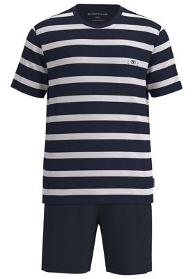 Blauw-wit gestreepte Tom Tailor heren shortama