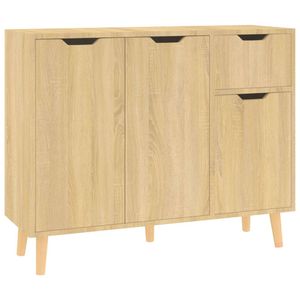 vidaXL Dressoir 90x30x72 cm bewerkt hout sonoma eikenkleurig