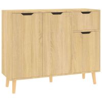 vidaXL Dressoir 90x30x72 cm bewerkt hout sonoma eikenkleurig - thumbnail