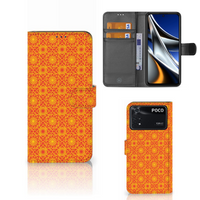 Xiaomi Poco X4 Pro 5G Telefoon Hoesje Batik Oranje