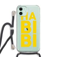 Habibi Majorelle : iPhone 11 Transparant Hoesje met koord
