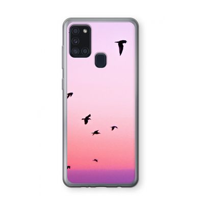 Fly away: Samsung Galaxy A21s Transparant Hoesje