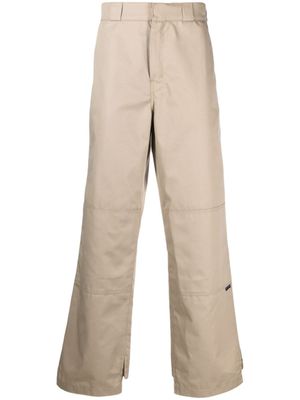 Palm Angels pantalon chino à taille contrastante - Tons neutres