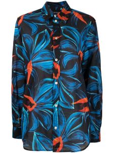 Louisa Ballou chemise à imprimé Night Blooming Flower - Bleu
