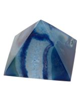 Edelsteen Piramide Agaat Blauw Gekleurd - 55 mm - thumbnail