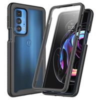 360 Protection Series Motorola Edge 20 Pro Case - Zwart / Doorzichtig