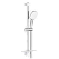 GROHE Tempesta 110 Cube Glijstangset - 60cm - 2 straalsoorten - 7.4l/min - met zeephouder - chroom 26907003